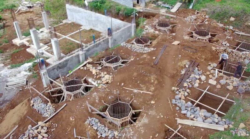 Pembesian pondasi sumuran Masjid DT Eco 3